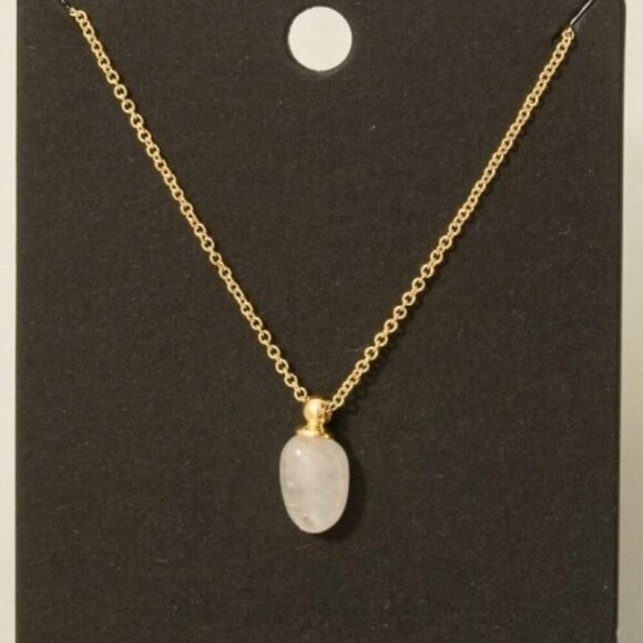 RAELYN SEMI PRECIOUS LIGHT PINK STONE NECKLACE - Picture 1 of 1